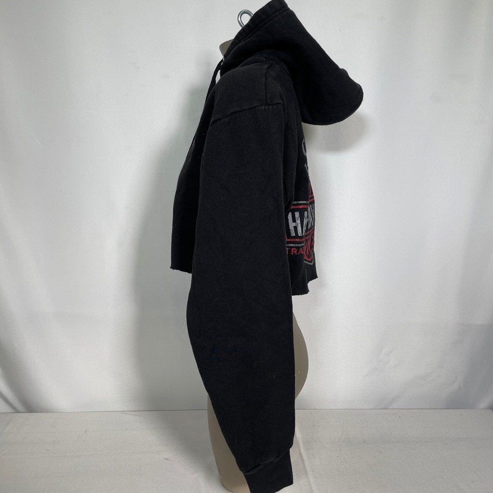 Harley-Davidson #1 California Shield Logo Black Cropped Hoodie Women's SMALL - Picture 4 of 10